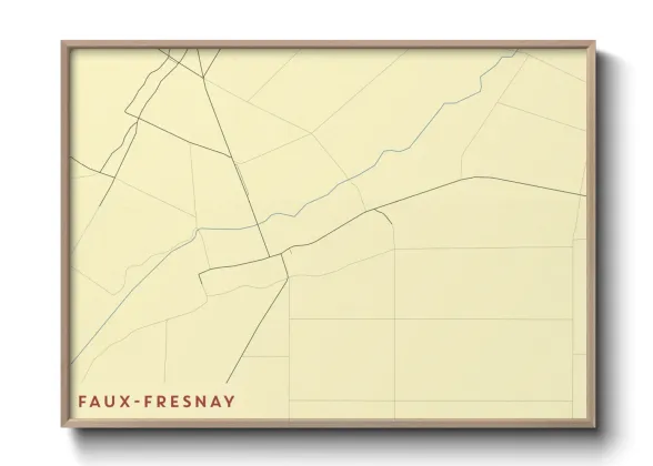 Une affiche de carte sur Faux-Fresnay