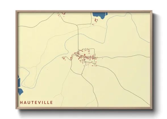 Une affiche de carte sur Hauteville