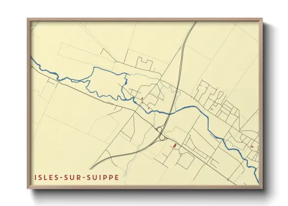 Une affiche de carte sur Isles-sur-Suippe