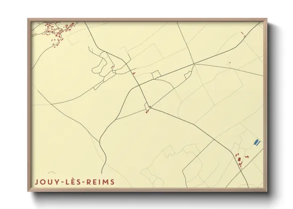 Une affiche de carte sur Jouy-lès-Reims