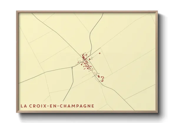 Une affiche de carte sur La Croix-en-Champagne