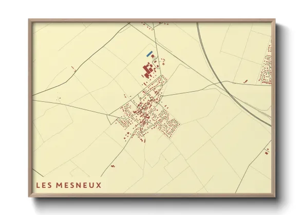 Une affiche de carte sur Les Mesneux
