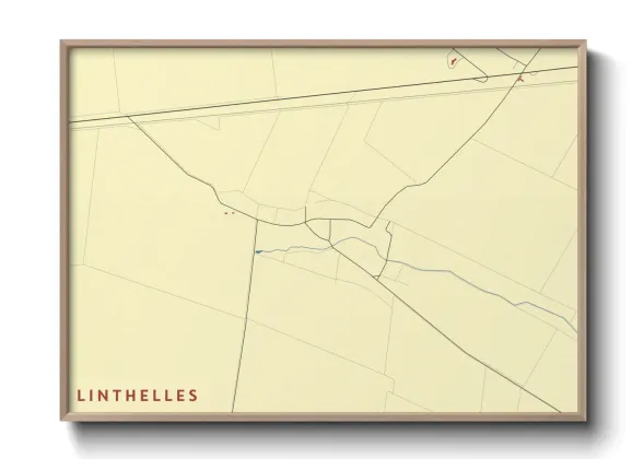 Une affiche de carte sur Linthelles