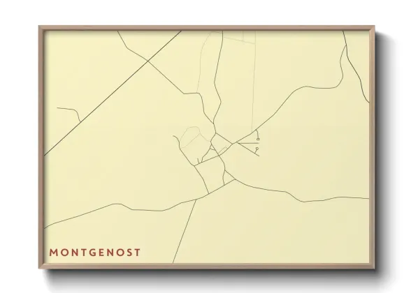 Une affiche de carte sur Montgenost