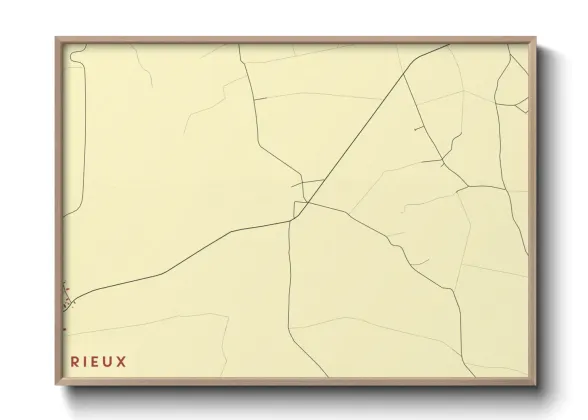 Une affiche de carte sur Rieux