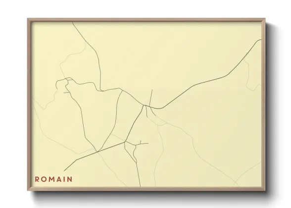 Une affiche de carte sur Romain
