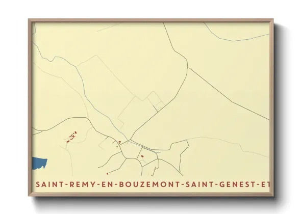 Une affiche de carte sur Saint-Remy-en-Bouzemont-Saint-Genest-et-Isson