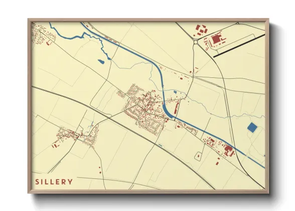 Une affiche de carte sur Sillery