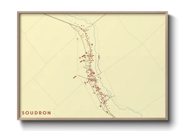 Une affiche de carte sur Soudron