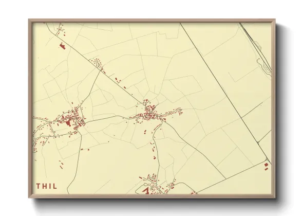 Une affiche de carte sur Thil