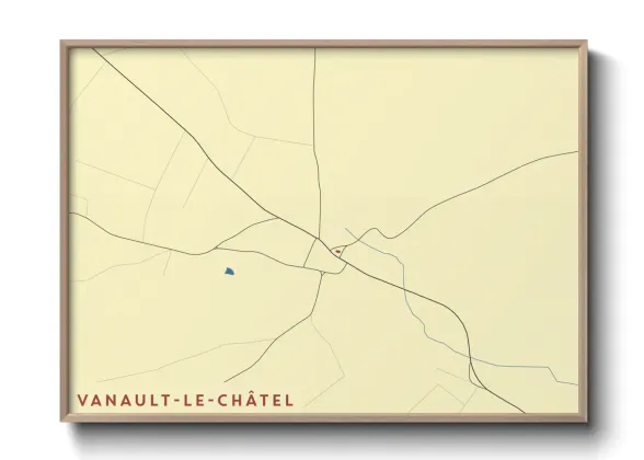 Une affiche de carte sur Vanault-le-Châtel