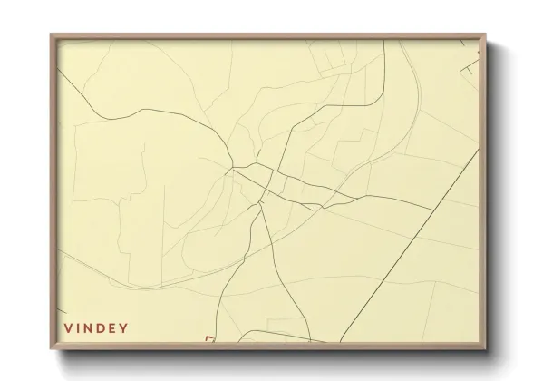 Une affiche de carte sur Vindey