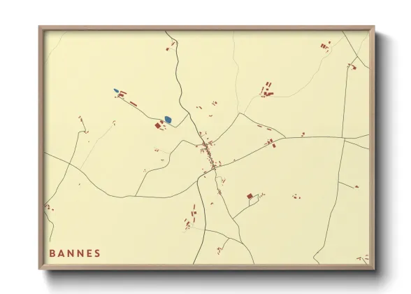 Une affiche de carte sur Bannes