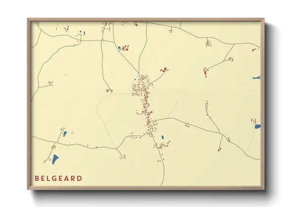 Une affiche de carte sur Belgeard