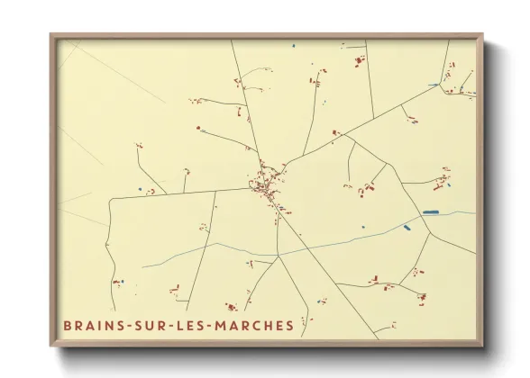 Une affiche de carte sur Brains-sur-les-Marches