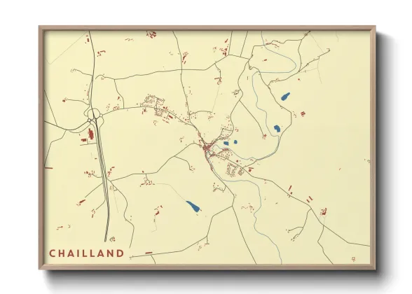 Une affiche de carte sur Chailland