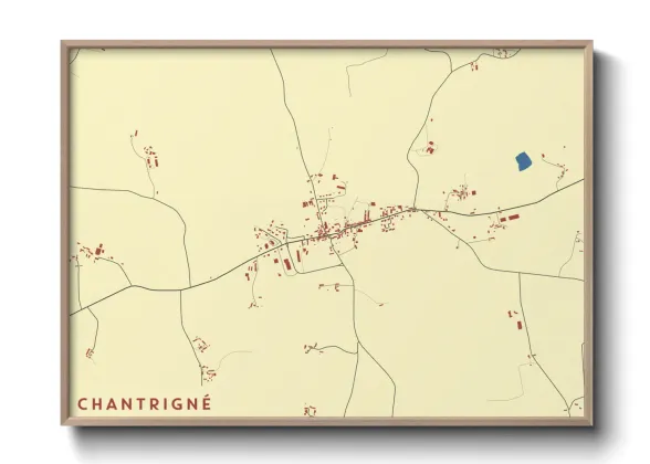 Une affiche de carte sur Chantrigné