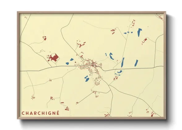 Une affiche de carte sur Charchigné