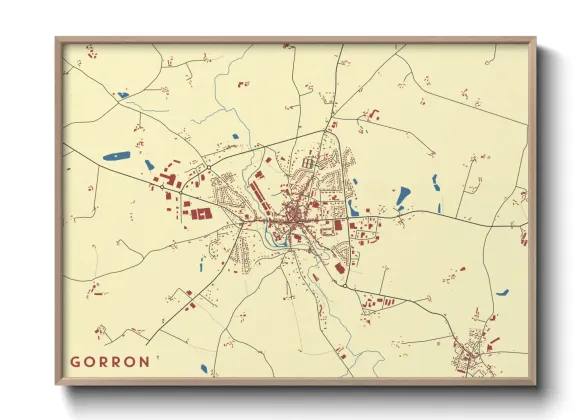 Une affiche de carte sur Gorron