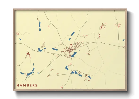 Une affiche de carte sur Hambers