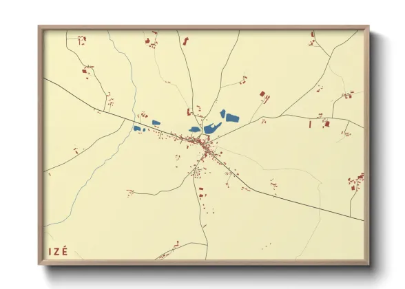 Une affiche de carte sur Izé