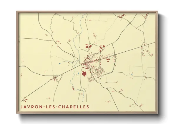 Une affiche de carte sur Javron-les-Chapelles