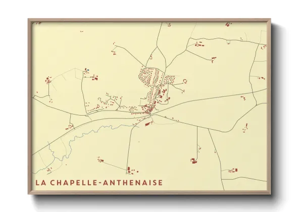 Une affiche de carte sur La Chapelle-Anthenaise