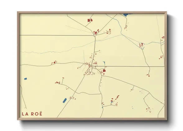 Une affiche de carte sur La Roë