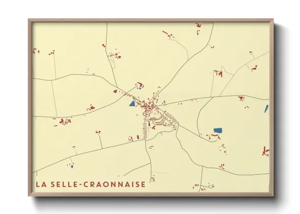 Une affiche de carte sur La Selle-Craonnaise