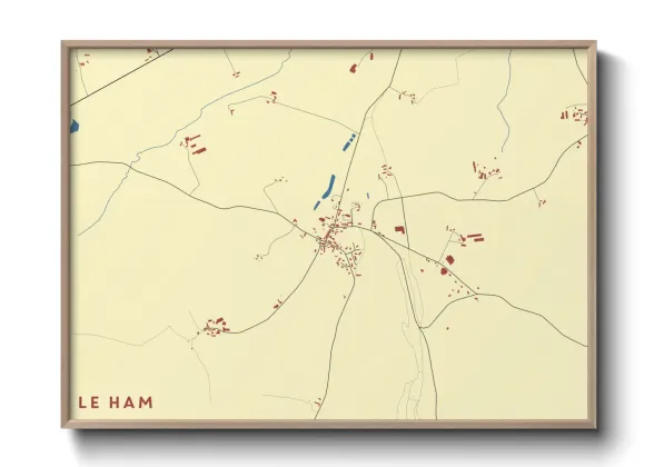 Une affiche de carte sur Le Ham