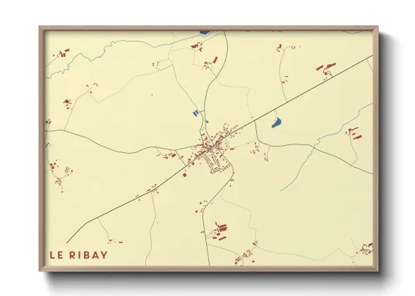Une affiche de carte sur Le Ribay