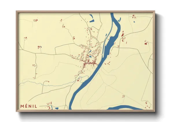 Une affiche de carte sur Ménil