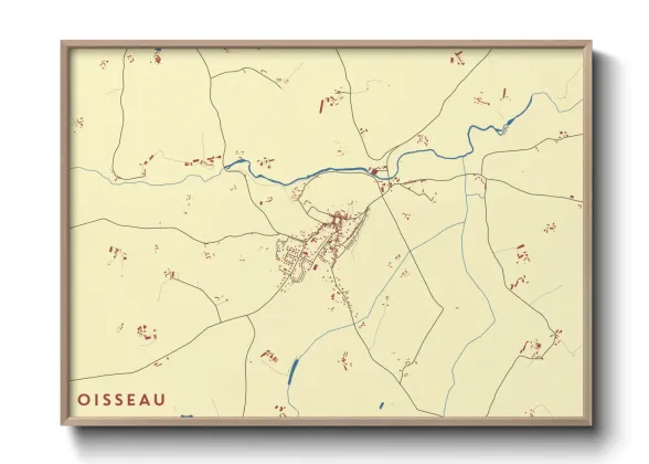 Une affiche de carte sur Oisseau