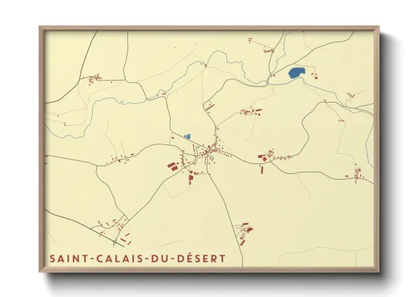 Une affiche de carte sur Saint-Calais-du-Désert