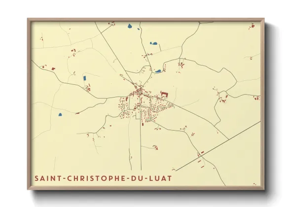 Une affiche de carte sur Saint-Christophe-du-Luat
