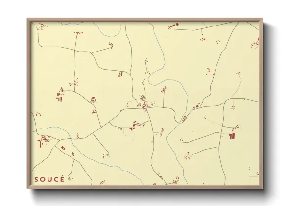 Une affiche de carte sur Soucé