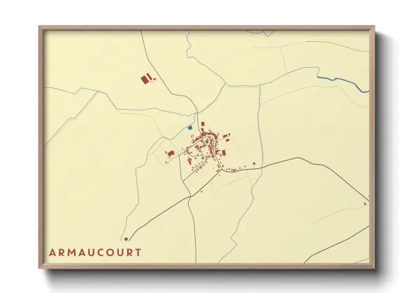 Une affiche de carte sur Armaucourt