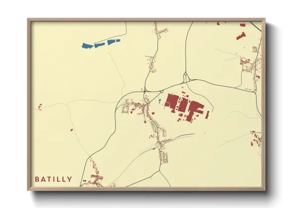 Une affiche de carte sur Batilly