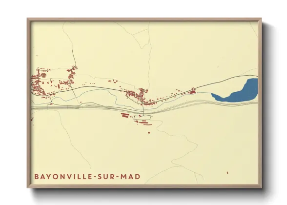 Une affiche de carte sur Bayonville-sur-Mad