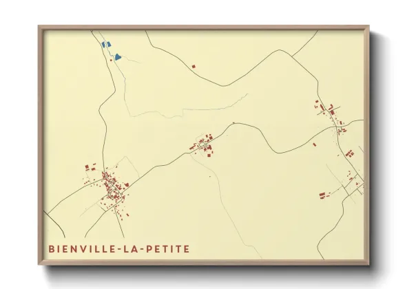 Une affiche de carte sur Bienville-la-Petite