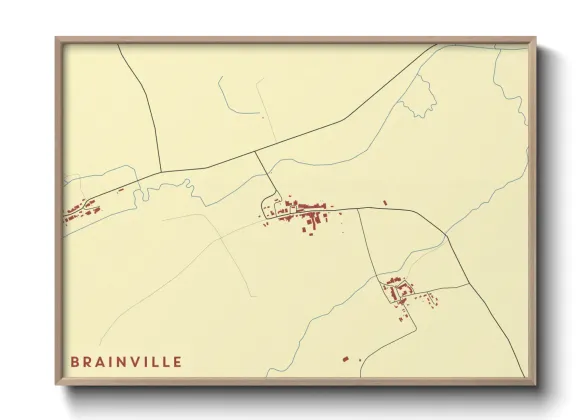 Une affiche de carte sur Brainville