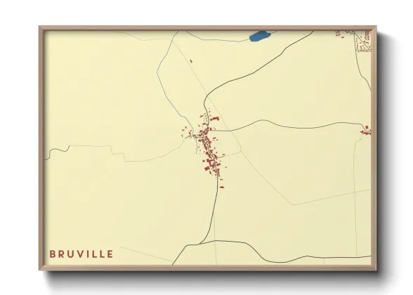 Une affiche de carte sur Bruville