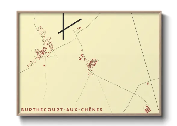 Une affiche de carte sur Burthecourt-aux-Chênes