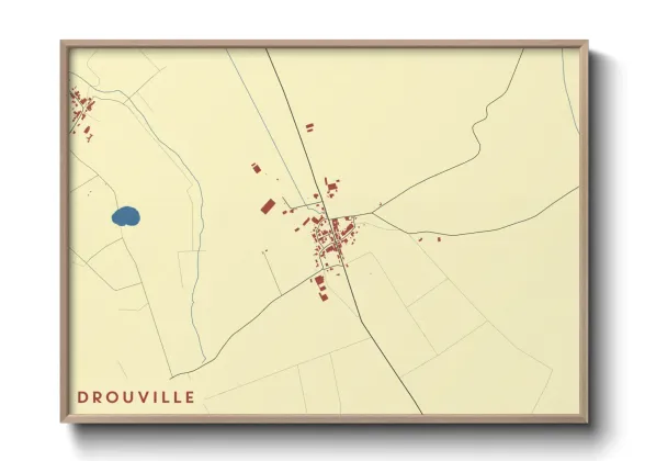 Une affiche de carte sur Drouville