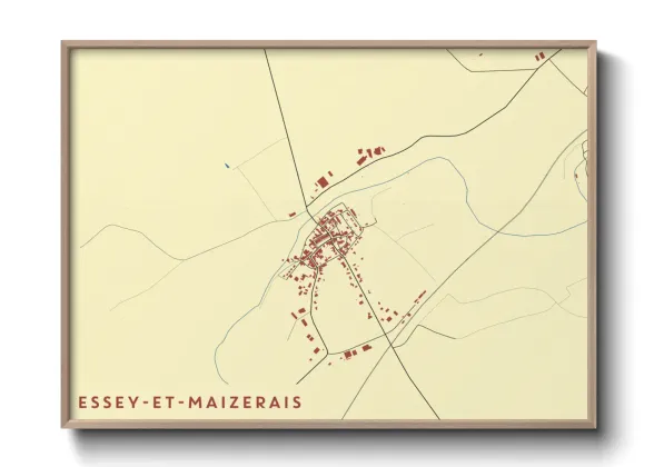 Une affiche de carte sur Essey-et-Maizerais