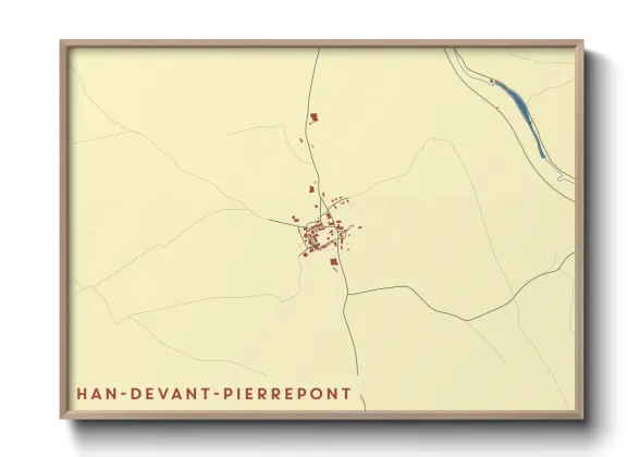 Une affiche de carte sur Han-devant-Pierrepont