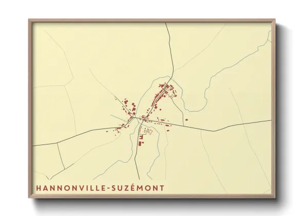 Une affiche de carte sur Hannonville-Suzémont