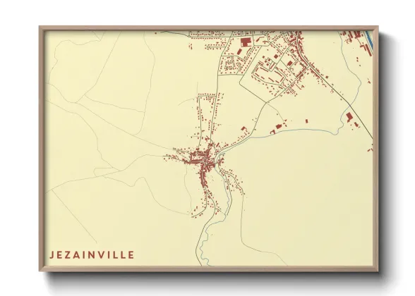 Une affiche de carte sur Jezainville