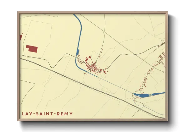Une affiche de carte sur Lay-Saint-Remy