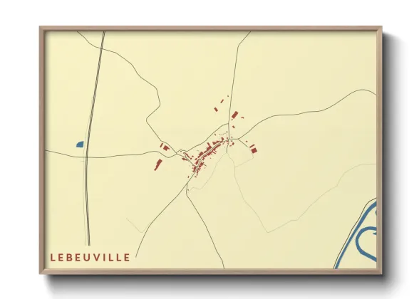 Une affiche de carte sur Lebeuville
